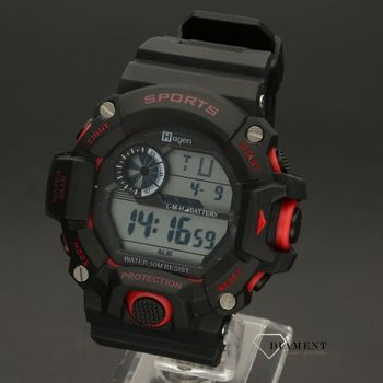 Męski zegarek Hagen HA-340G czarno-czerwony (2).jpg